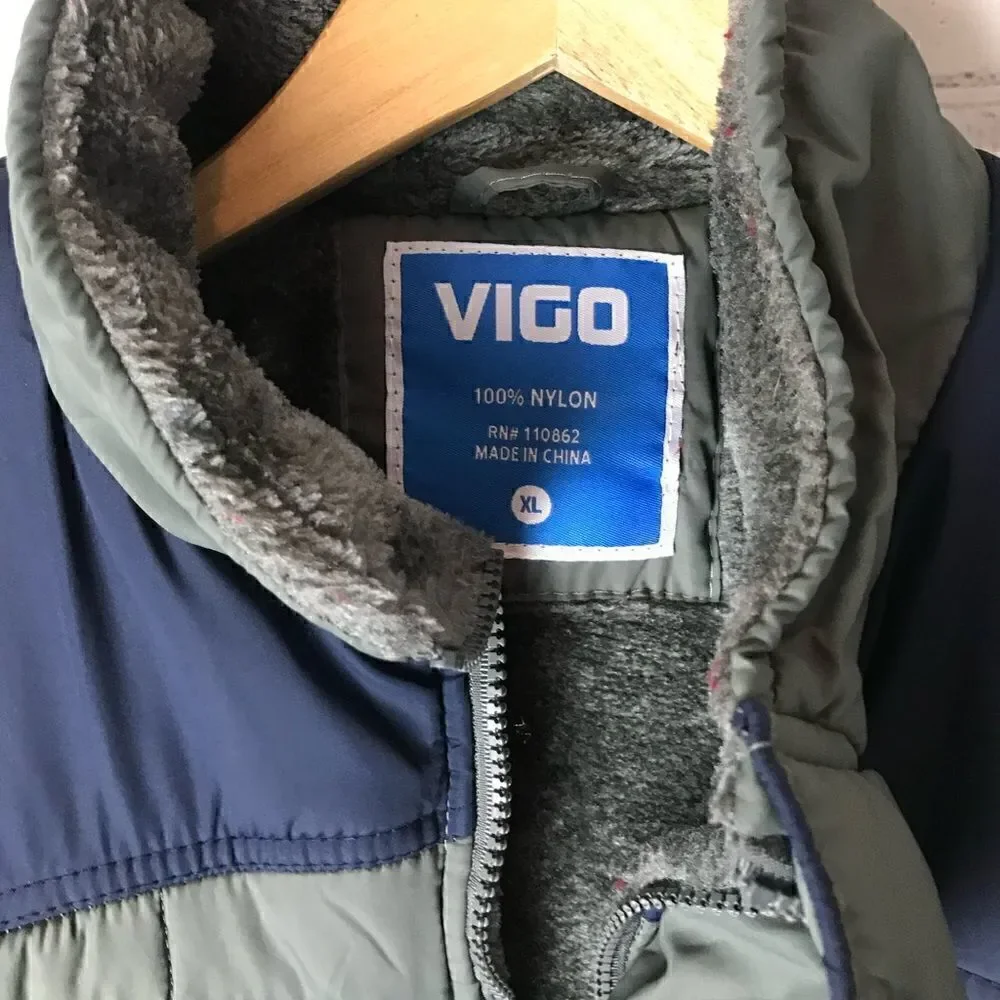 Vigo Blue Gray Vest 100% Nylon XL
